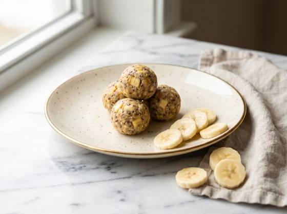 Bouchées banane-yaourt & chia