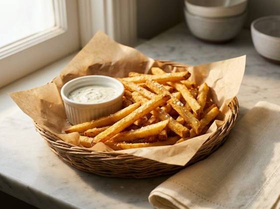 Frites de pommes de terre BBQ fumé