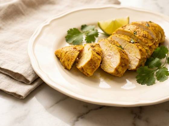 Poulet moelleux curcuma & gingembre