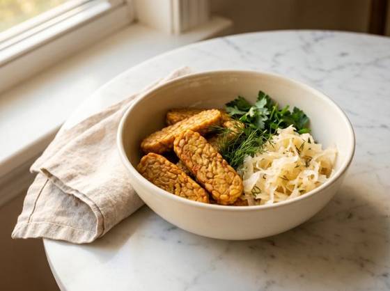 Tempeh & choucroute bowl