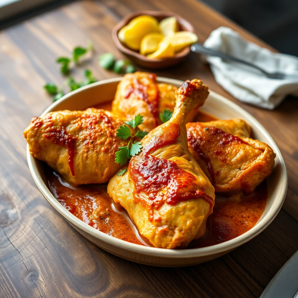 Ailes de poulet Curry rouge thaï