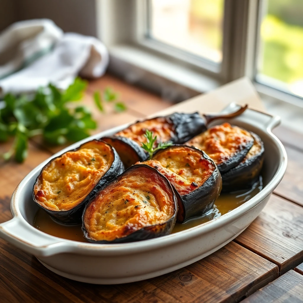 Aubergines rôties Balsamique-miel