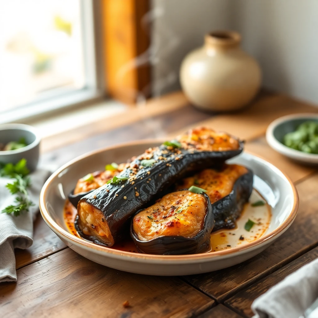 Aubergines rôties Harissa