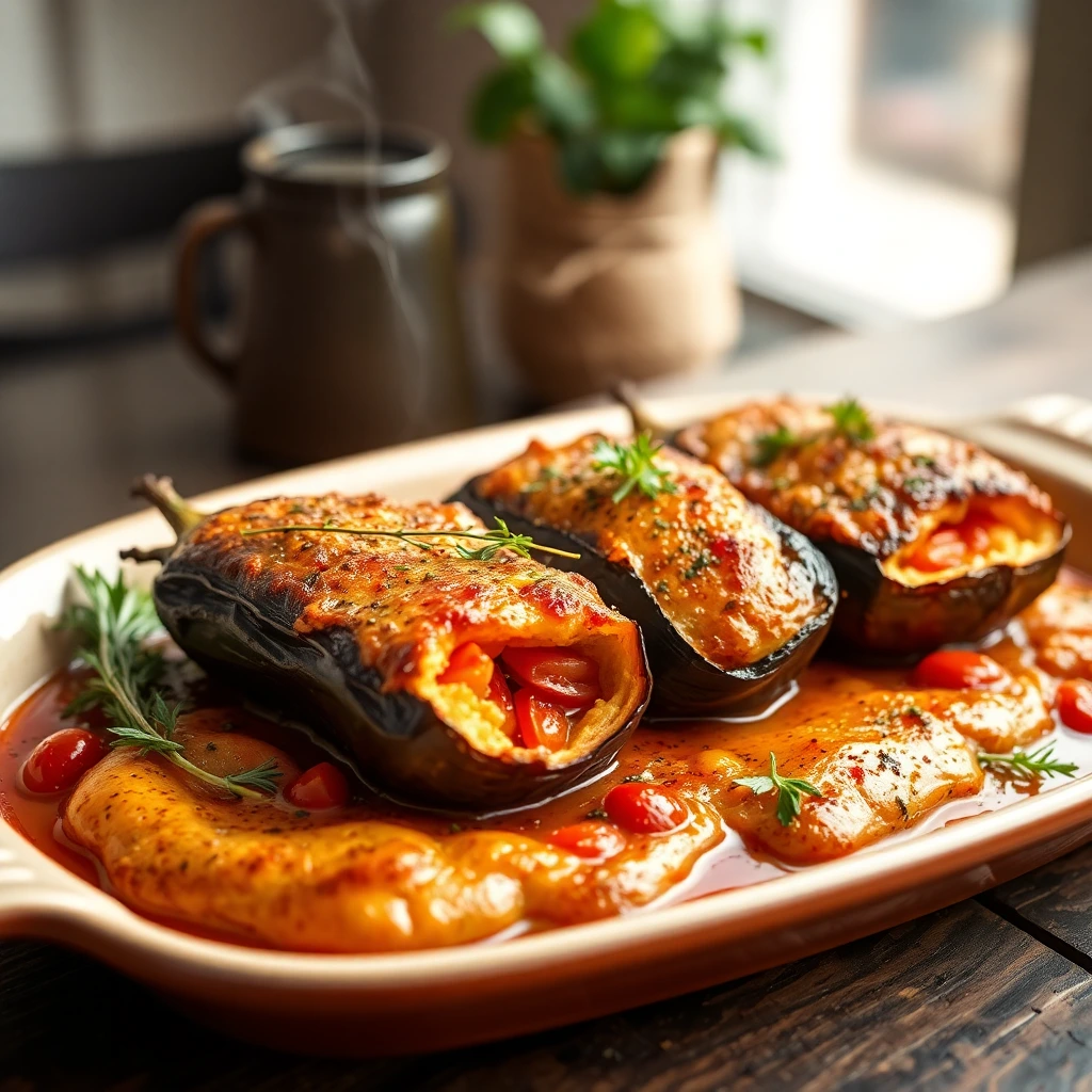 Aubergines rôties Provençal