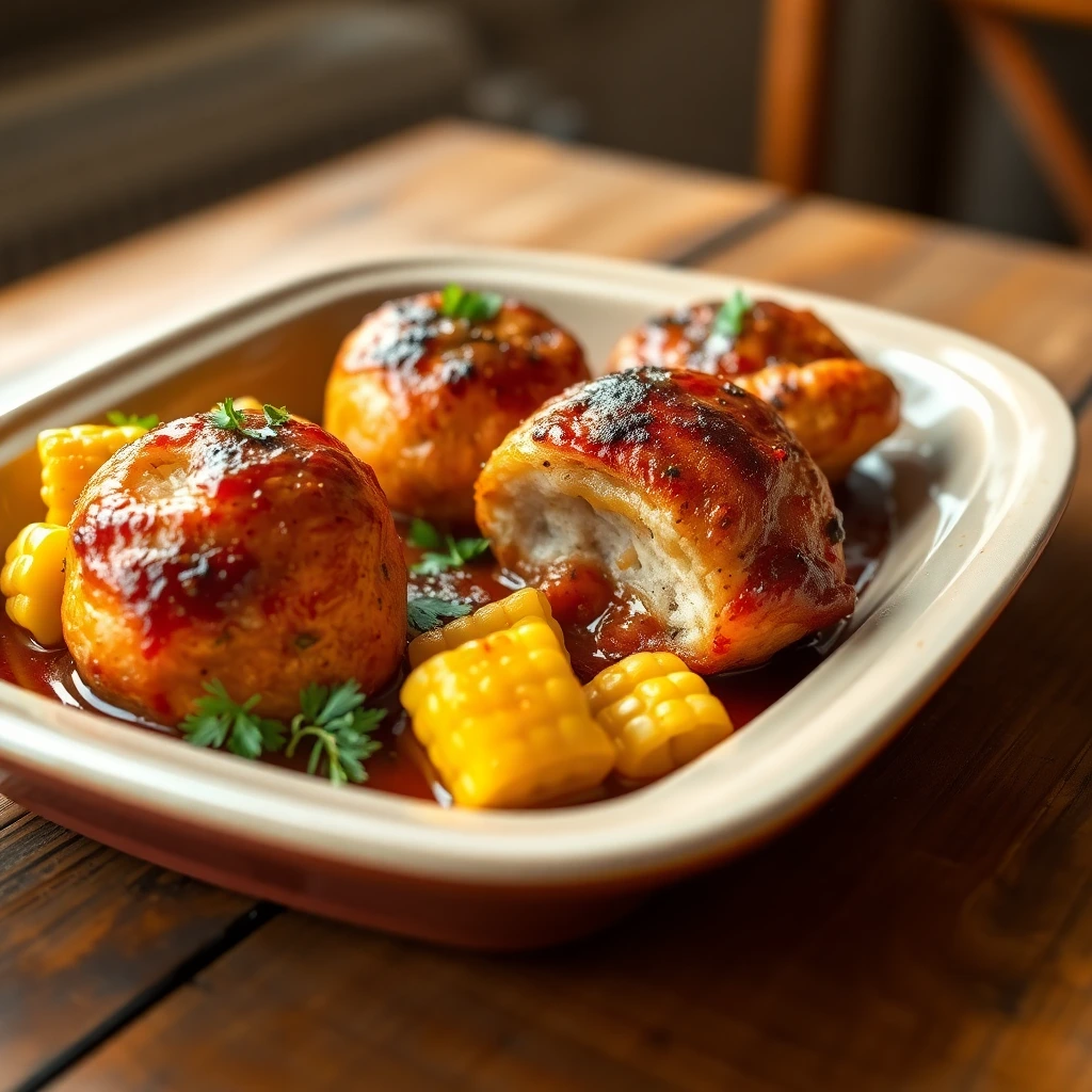 Boulettes de poulet BBQ fumé