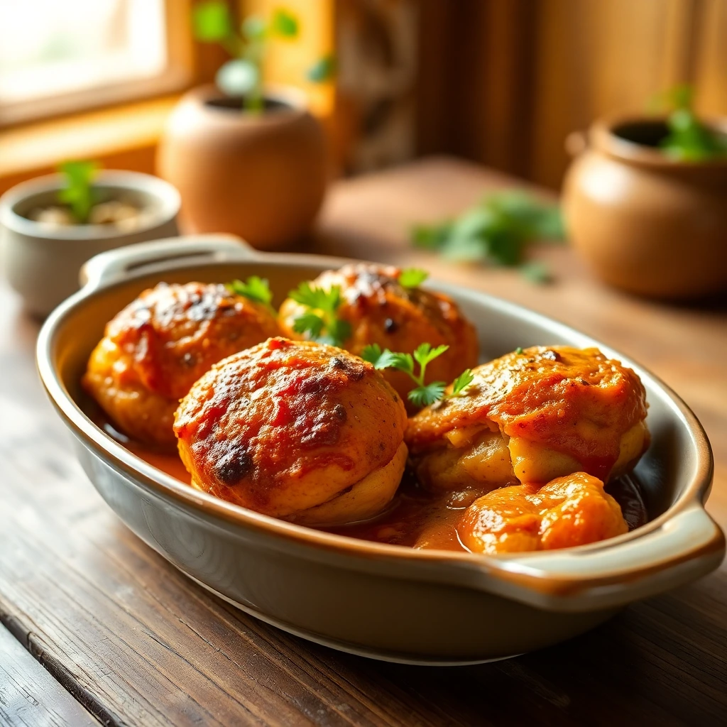 Boulettes de poulet Curry rouge thaï