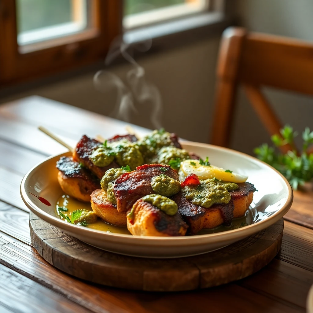 Brochettes de bœuf Pesto