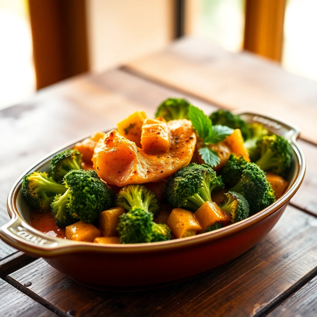 Brocoli rôti Curry-coco