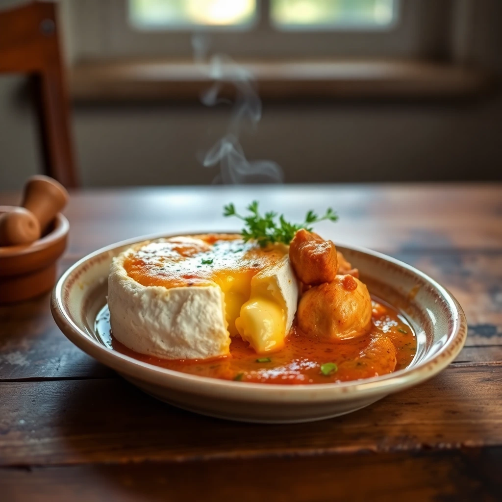 Camembert rôti Curry-coco