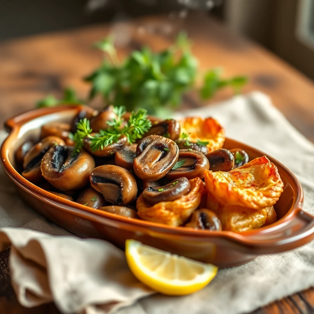 Champignons sautés Citron-poivre