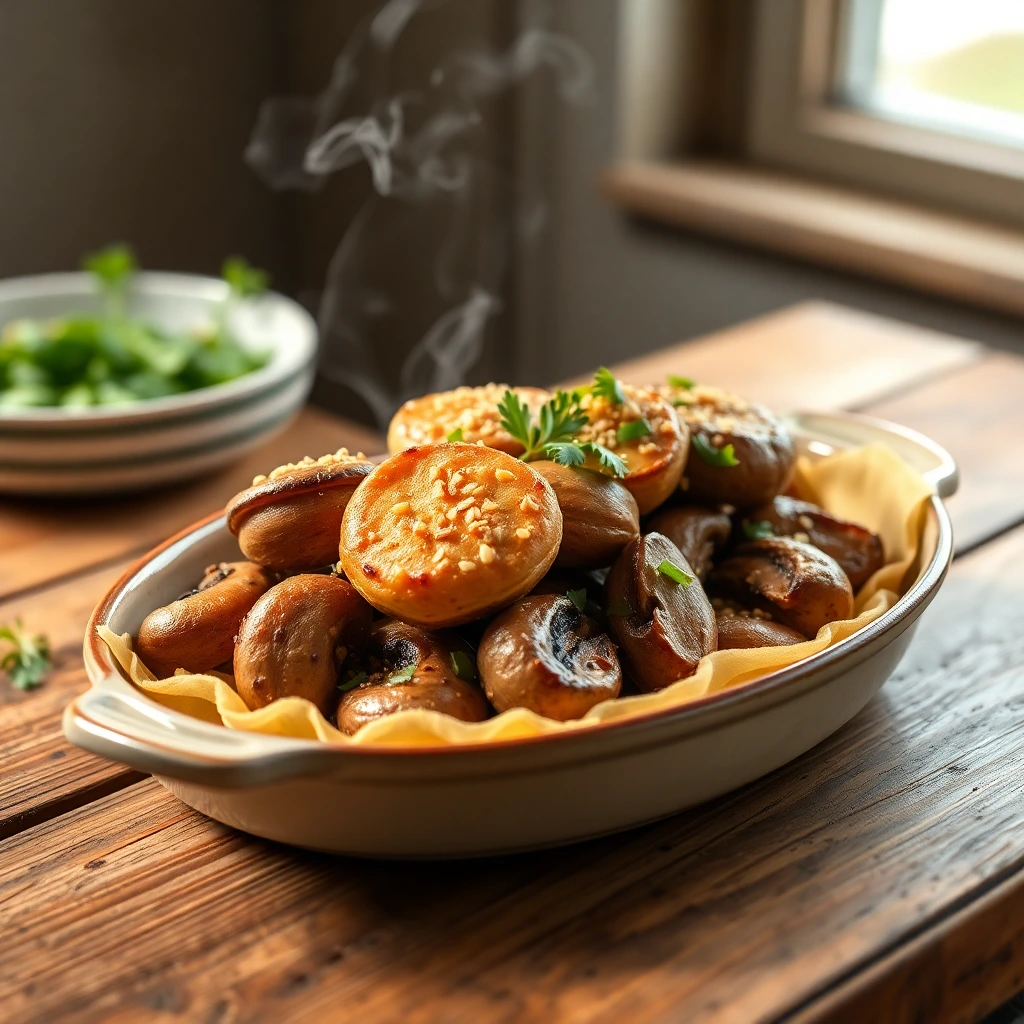 Champignons sautés Sésame-soja
