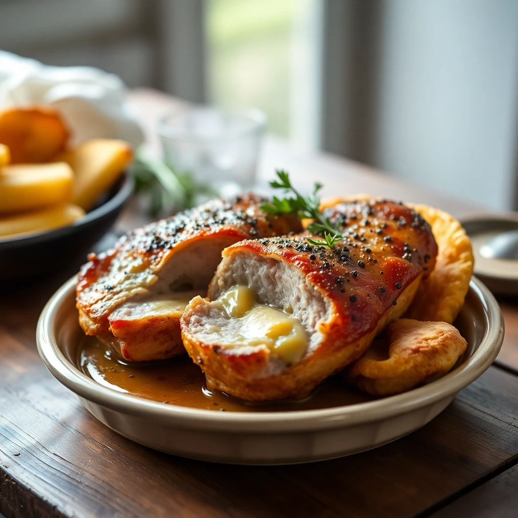 Côte de porc Ail & parmesan