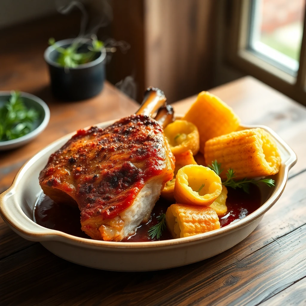 Côte de porc BBQ fumé