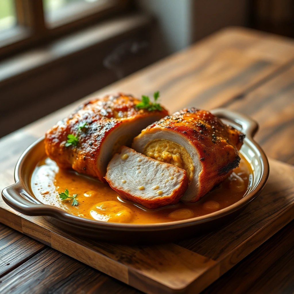 Côte de porc Curry-coco