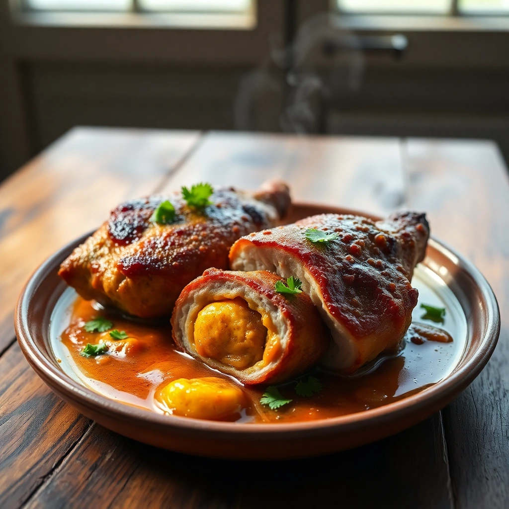 Côte de porc Curry rouge thaï