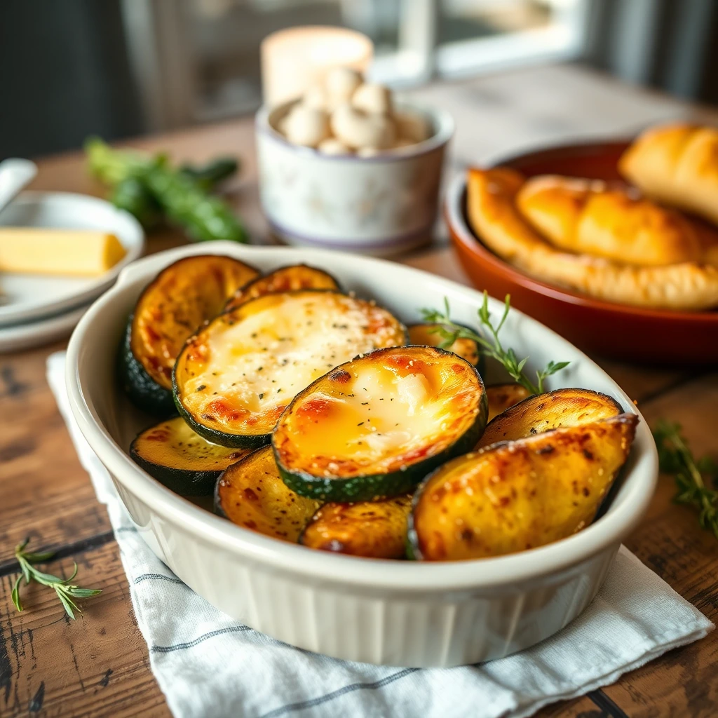 Courgettes rôties Ail & parmesan