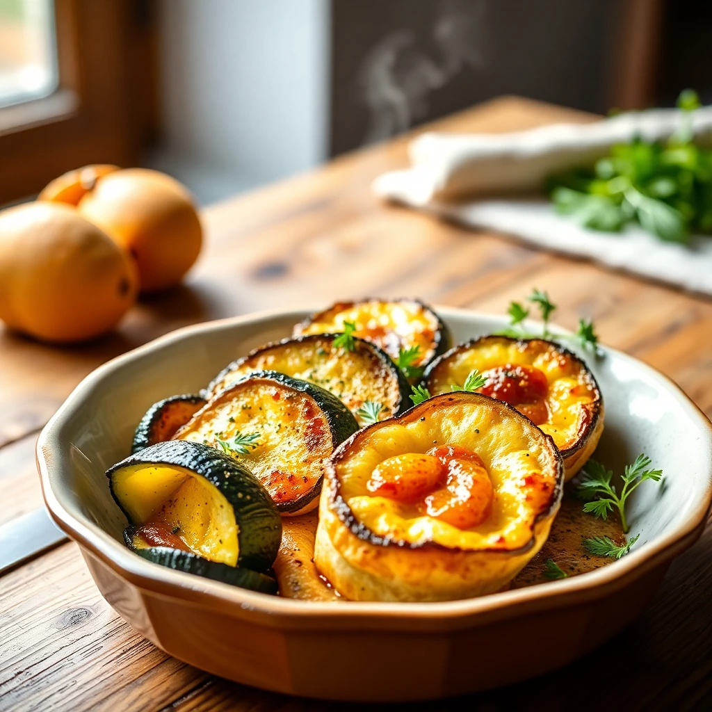 Courgettes rôties Miel-moutarde