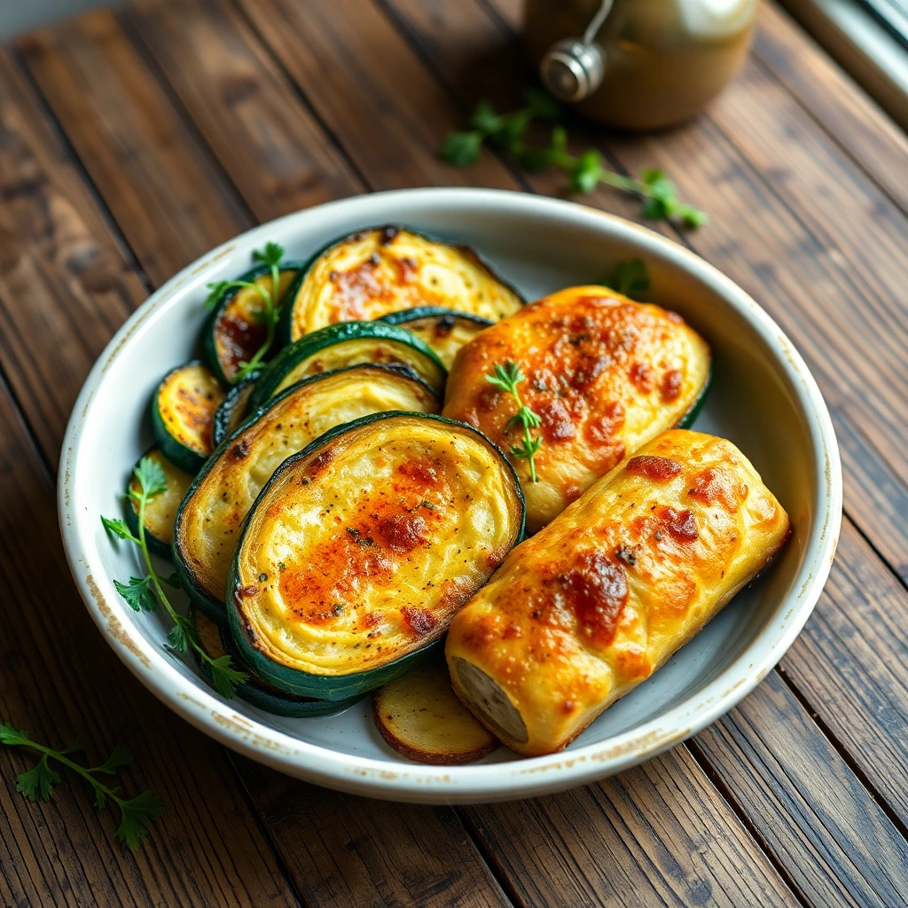 Courgettes rôties nature