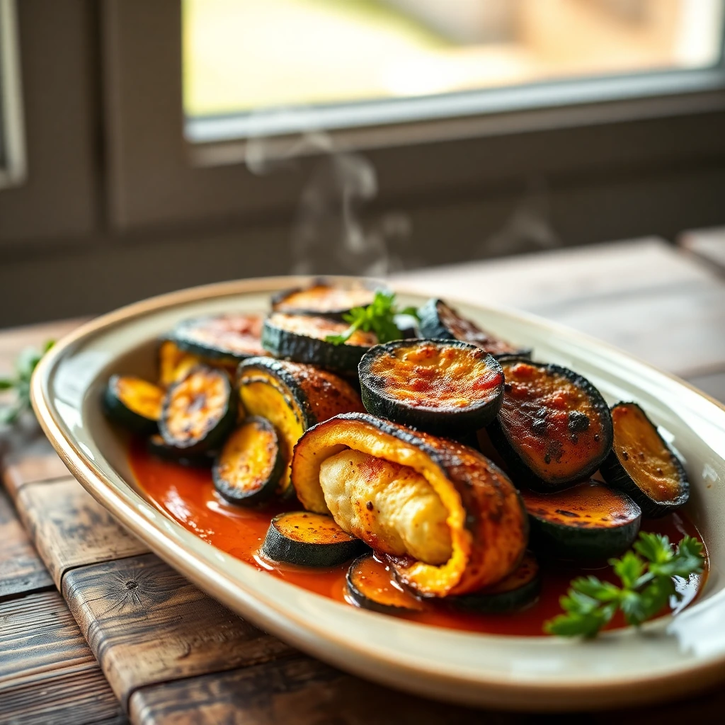 Courgettes rôties Paprika fumé