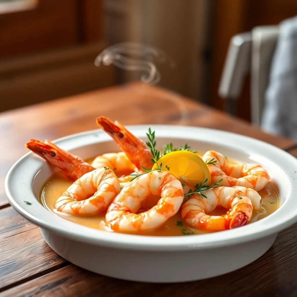 Crevettes ail, citron & persil