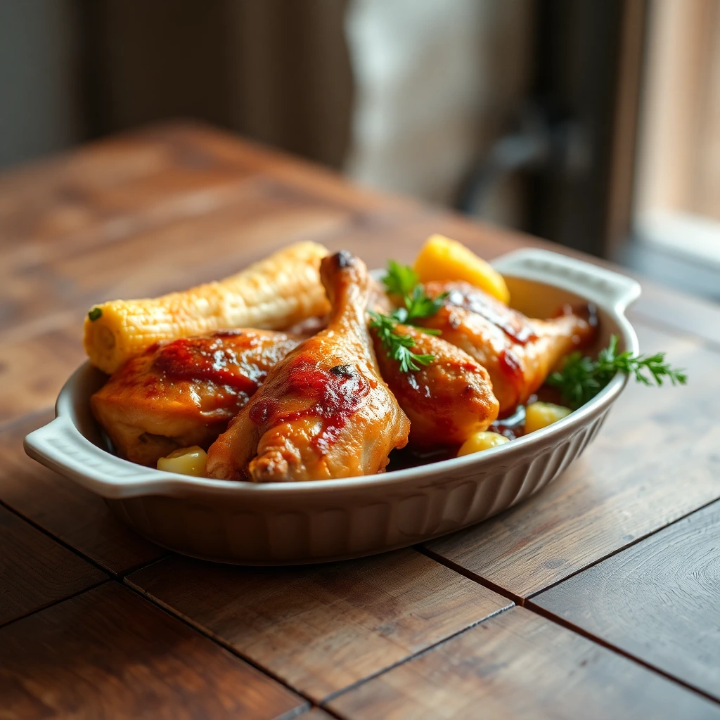 Cuisses de poulet BBQ fumé