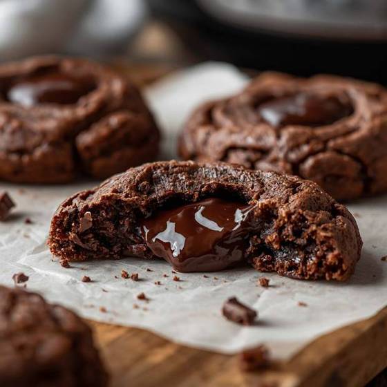 Cookies cœur fondant chocolat
