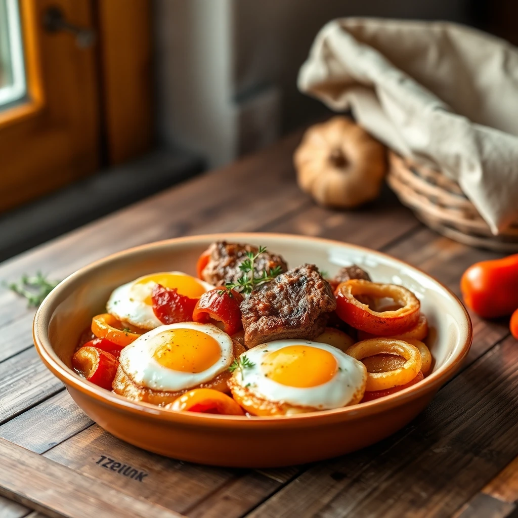Émincé de bœuf, poivrons & paprika