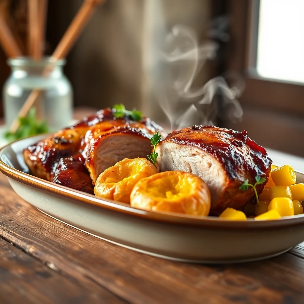 Émincé de porc BBQ fumé