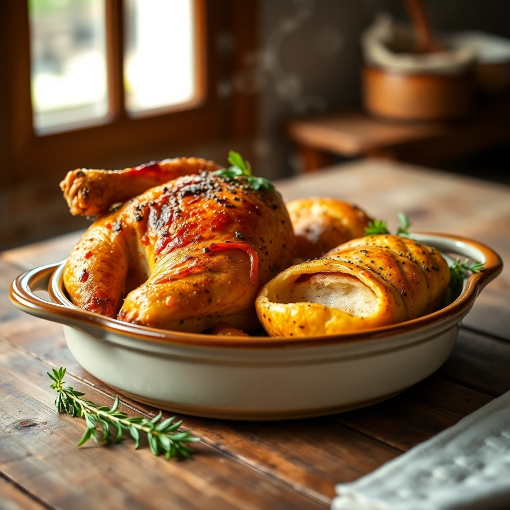 Émincé de poulet Romarin-ail