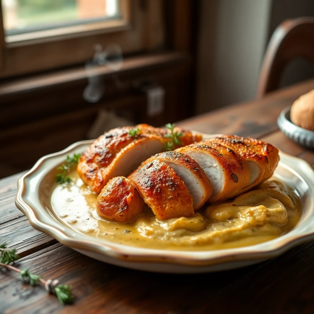 Escalope de dinde Moutarde à l’ancienne