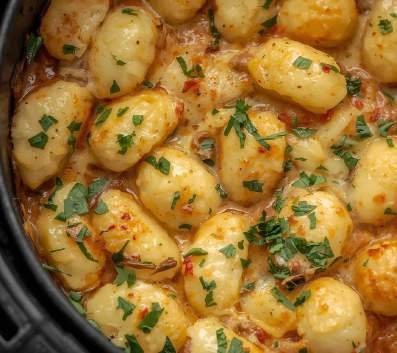Gratin de gnocchis fondant