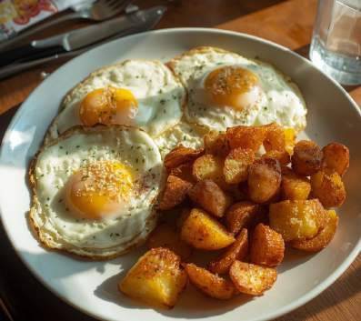 Oeufs au plat & pommes de terre