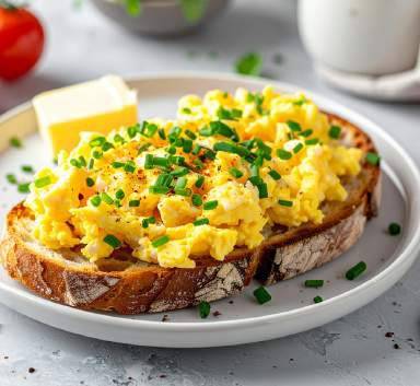 Oeufs brouillés moelleux