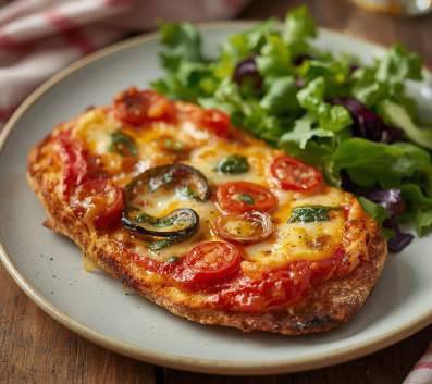 Pain pizza gratiné