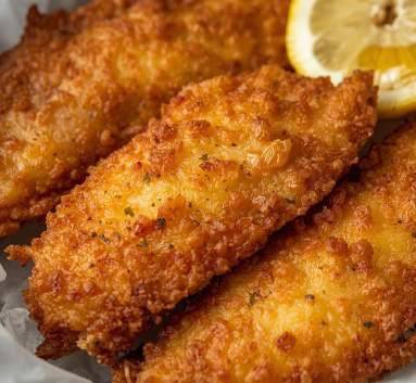 Poisson pané doré