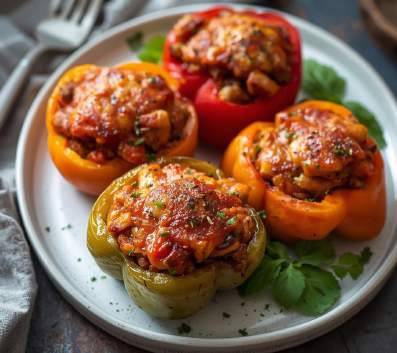 Poivrons farcis express et fondants