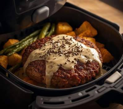 Steak haché sauce poivre
