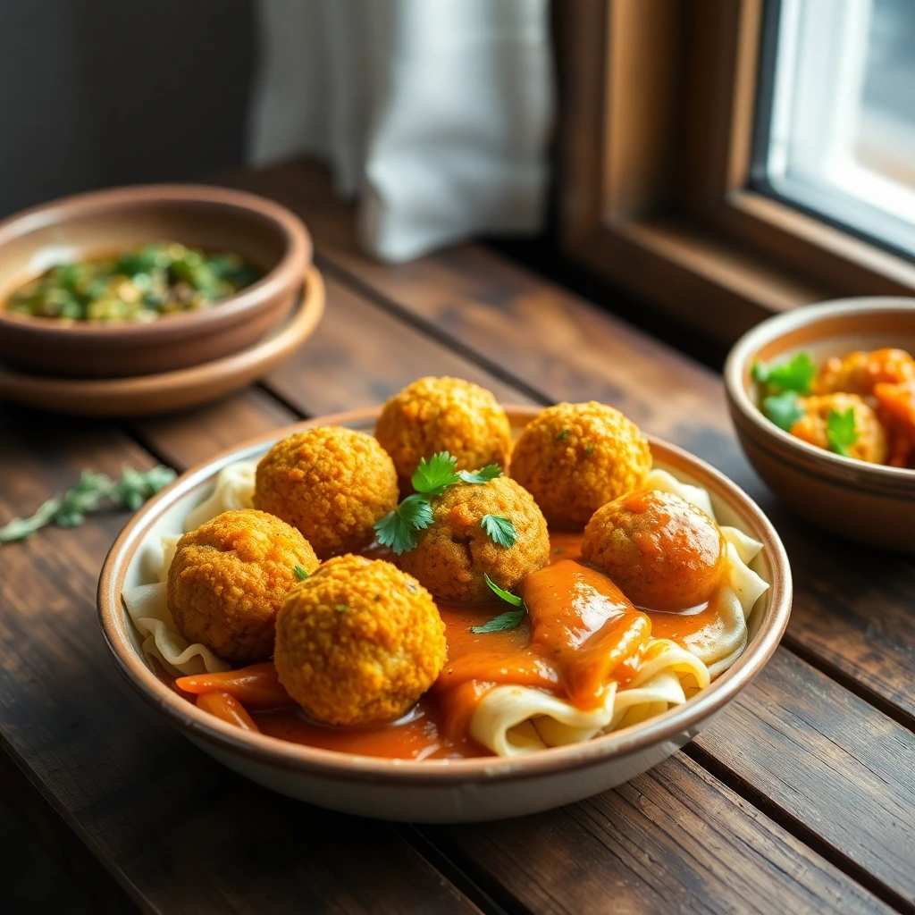 Falafels Curry rouge thaï
