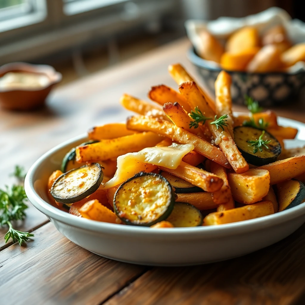 Frites de courgette panées Ail & parmesan