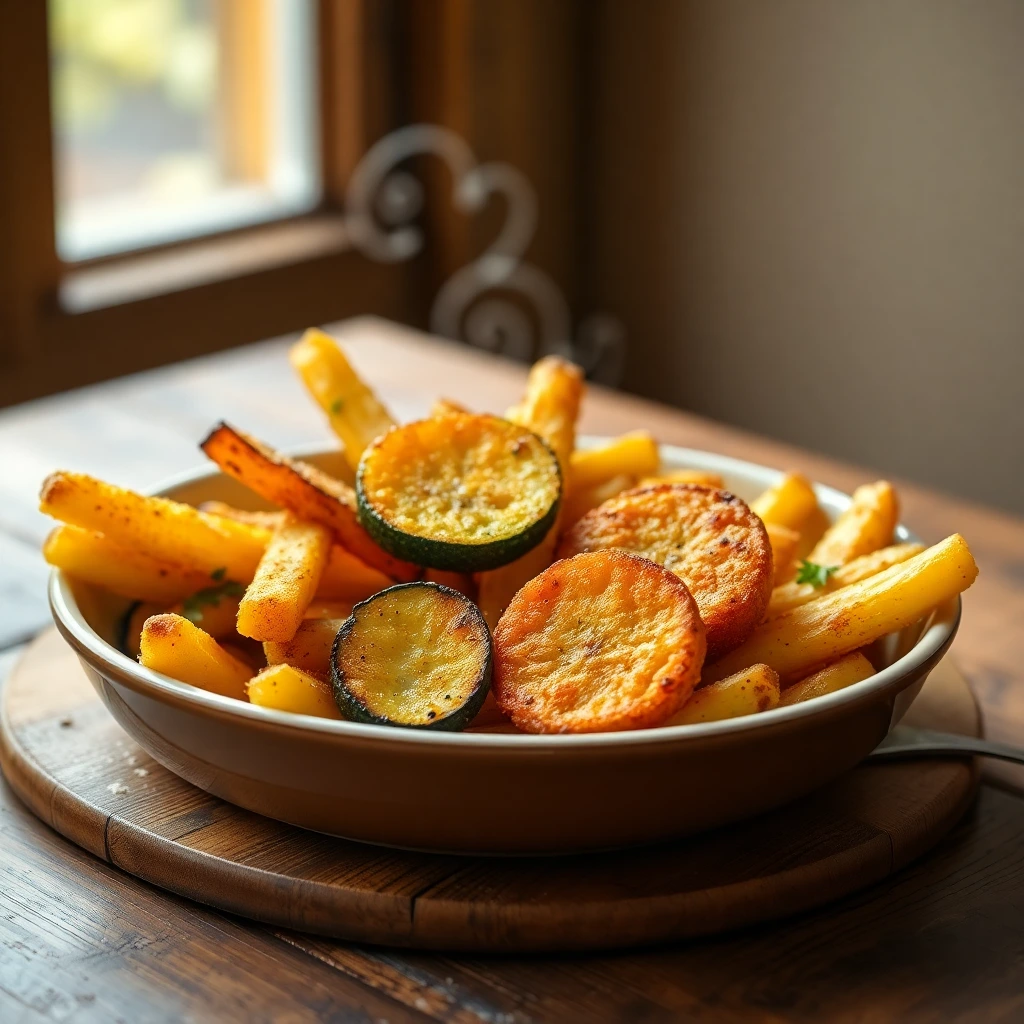 Frites de courgette panées Curry-coco