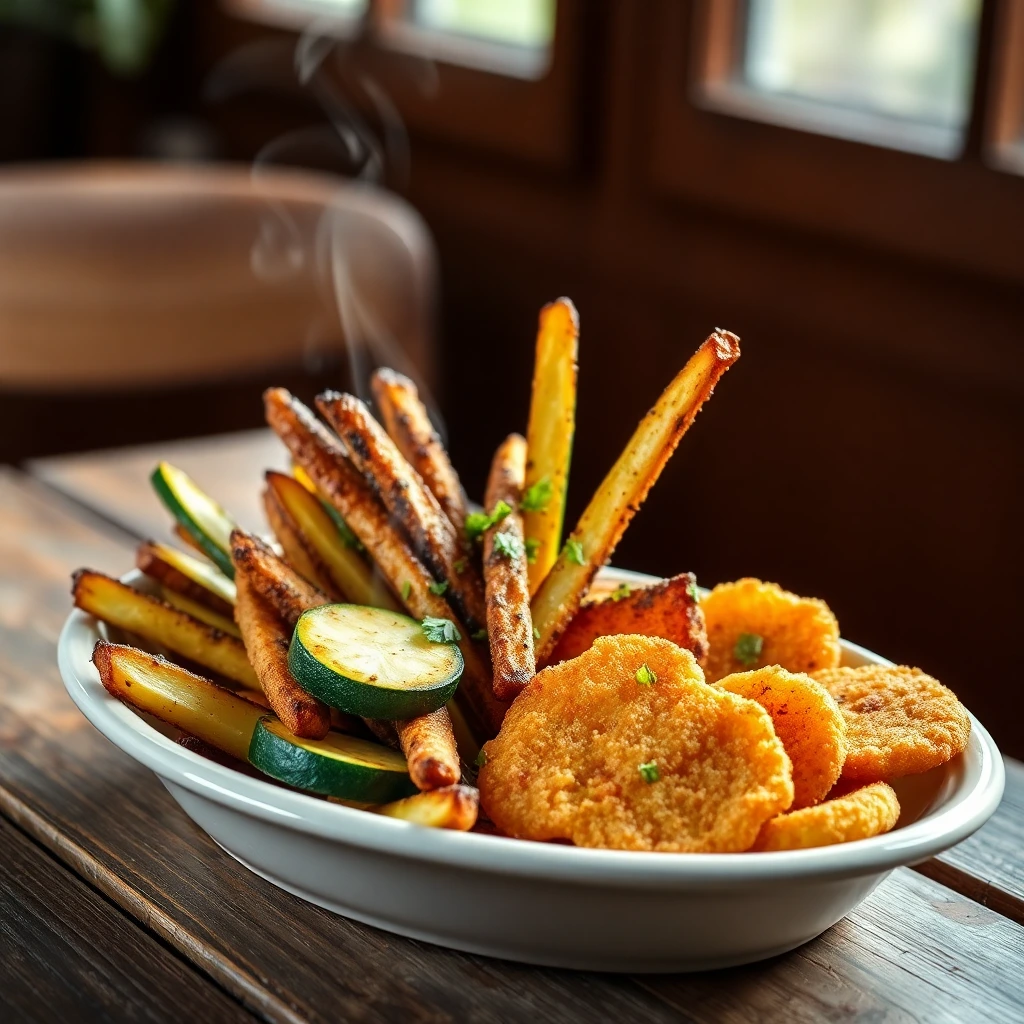 Frites de courgette panées nature