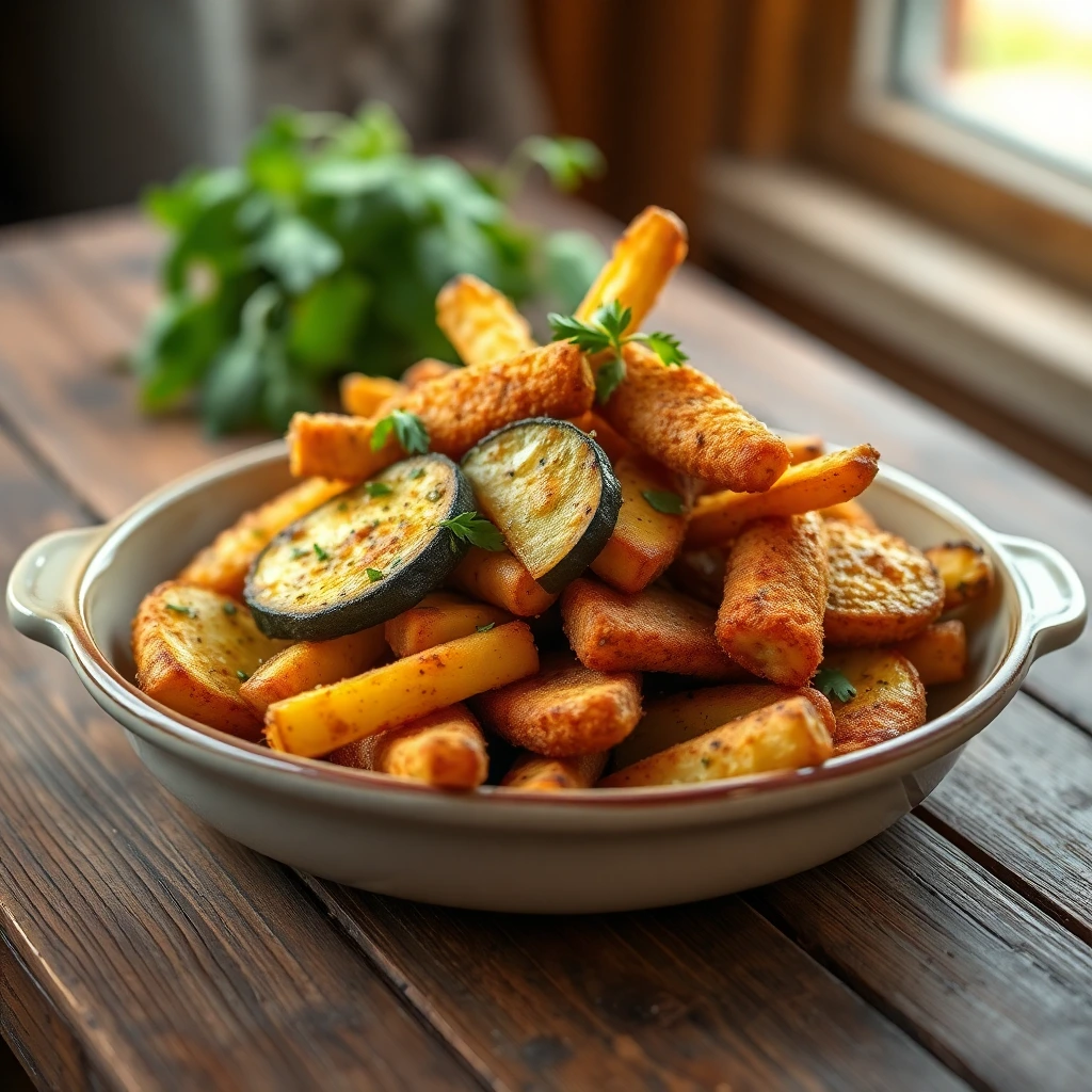 Frites de courgette panées Pesto