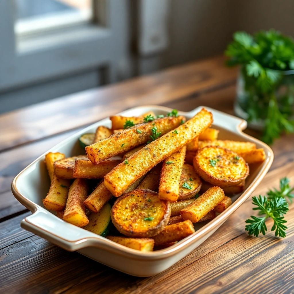 Frites de courgette panées Zaatar