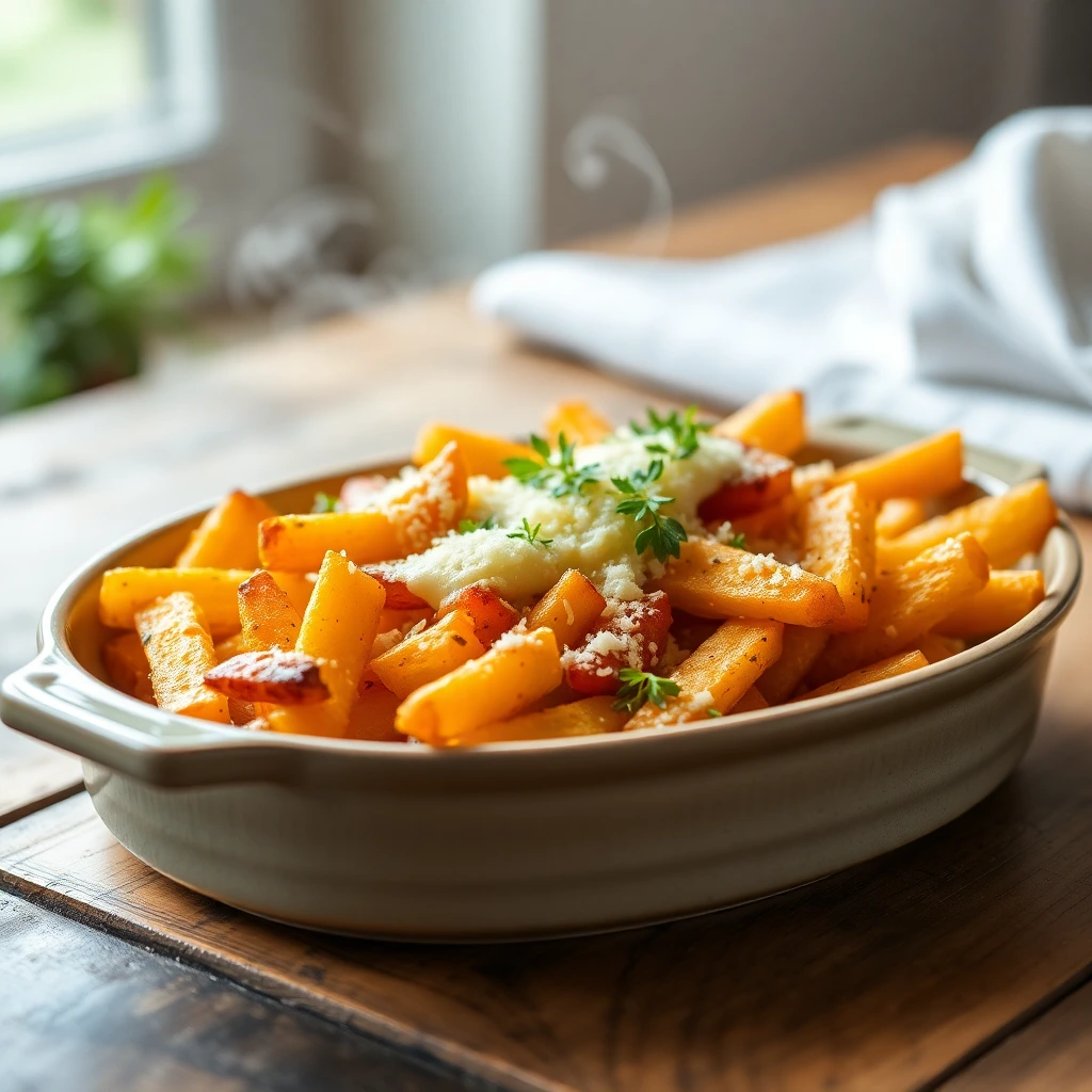 Frites de patate douce Ail & parmesan