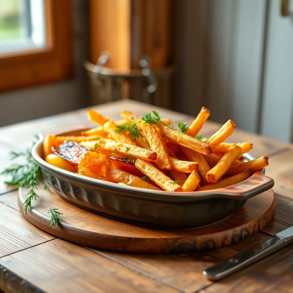 Frites de patate douce nature