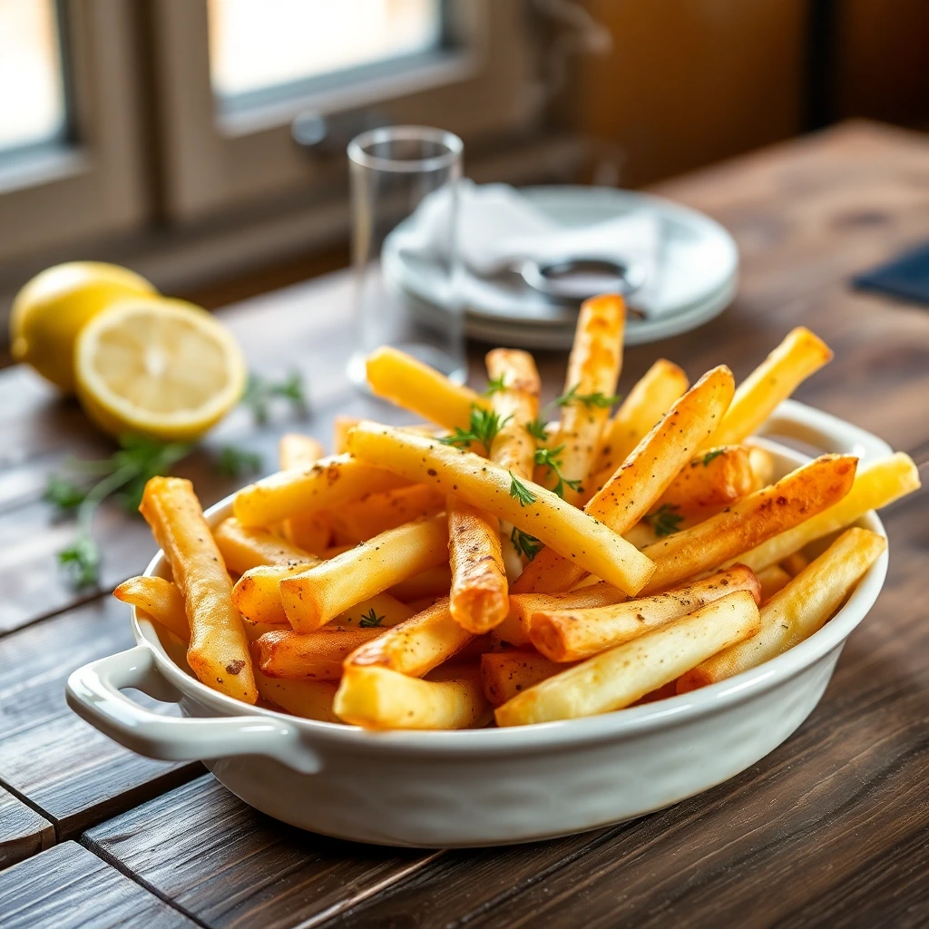 Frites de pommes de terre Citron-poivre