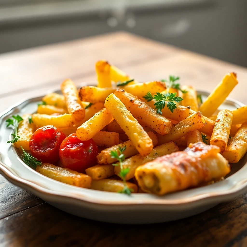 Frites de pommes de terre Méditerranéen