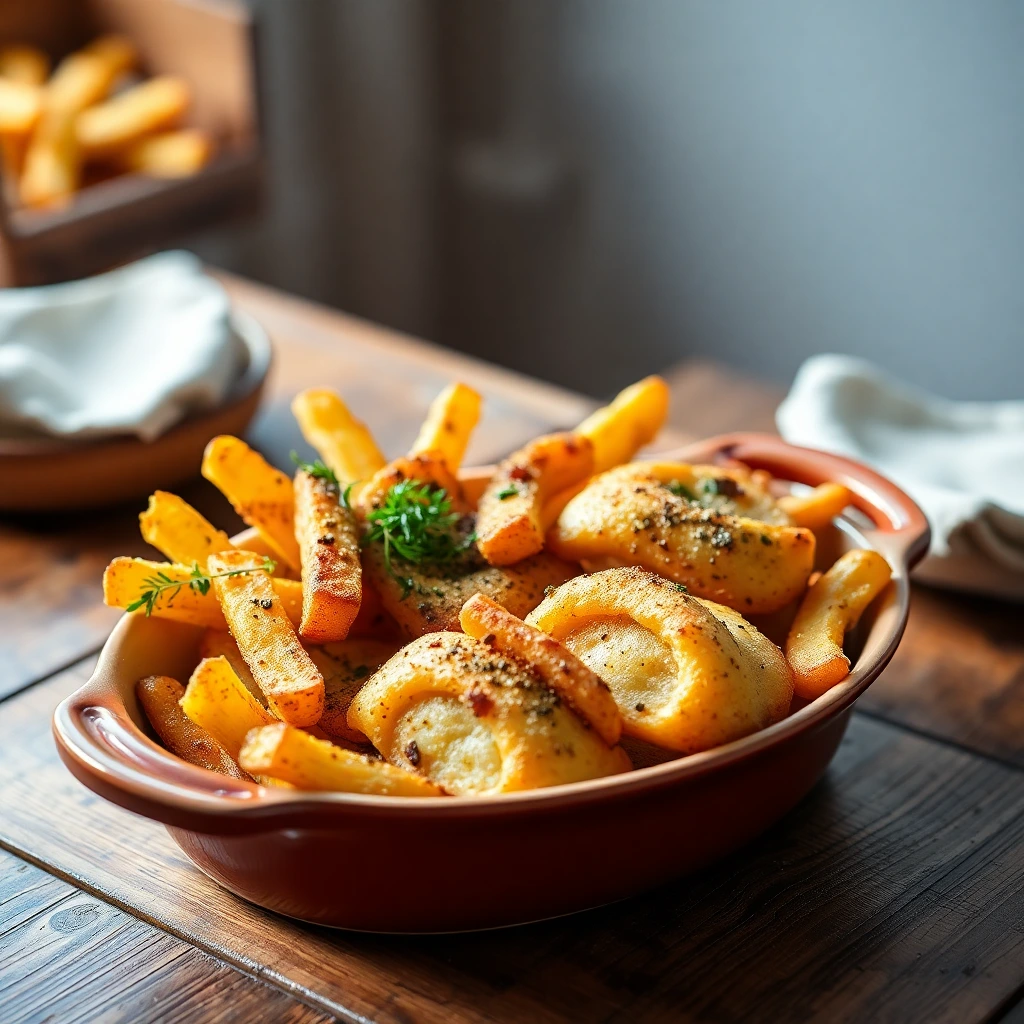 Frites de pommes de terre Zaatar