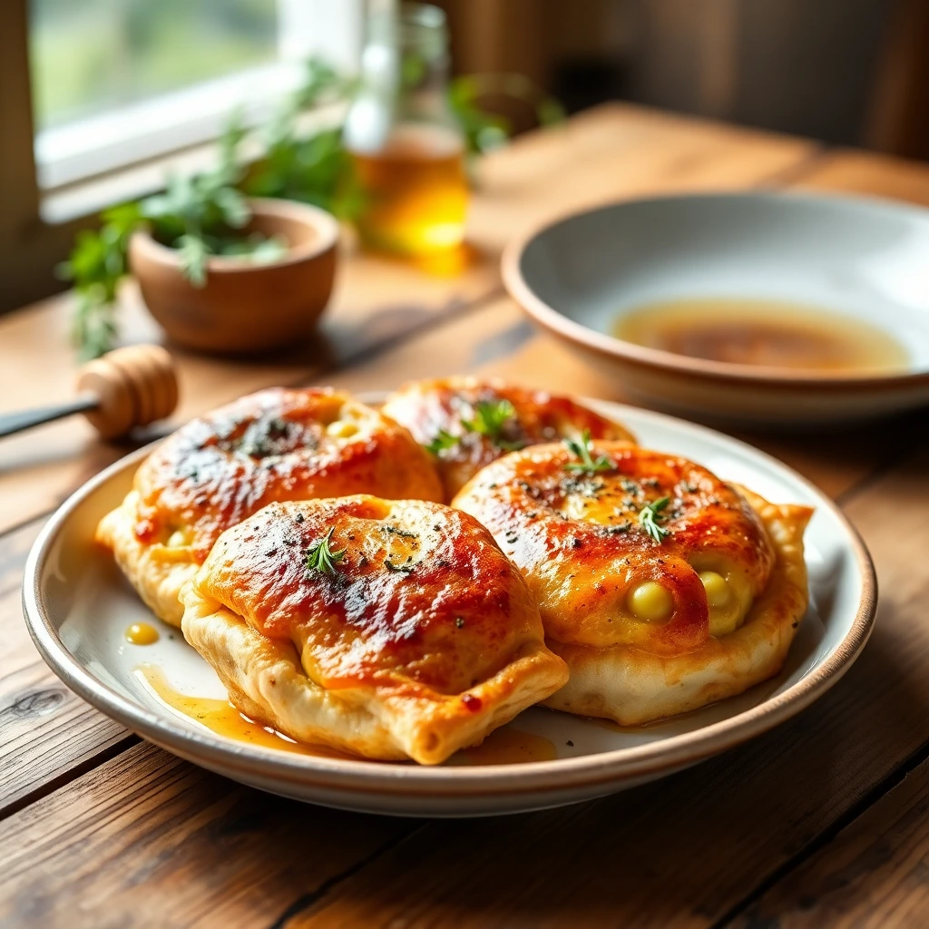 Galettes de pois chiches Balsamique-miel