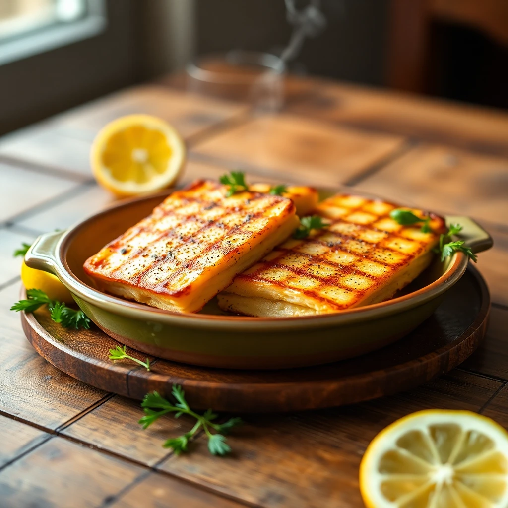 Halloumi grillé Citron vert & coriandre